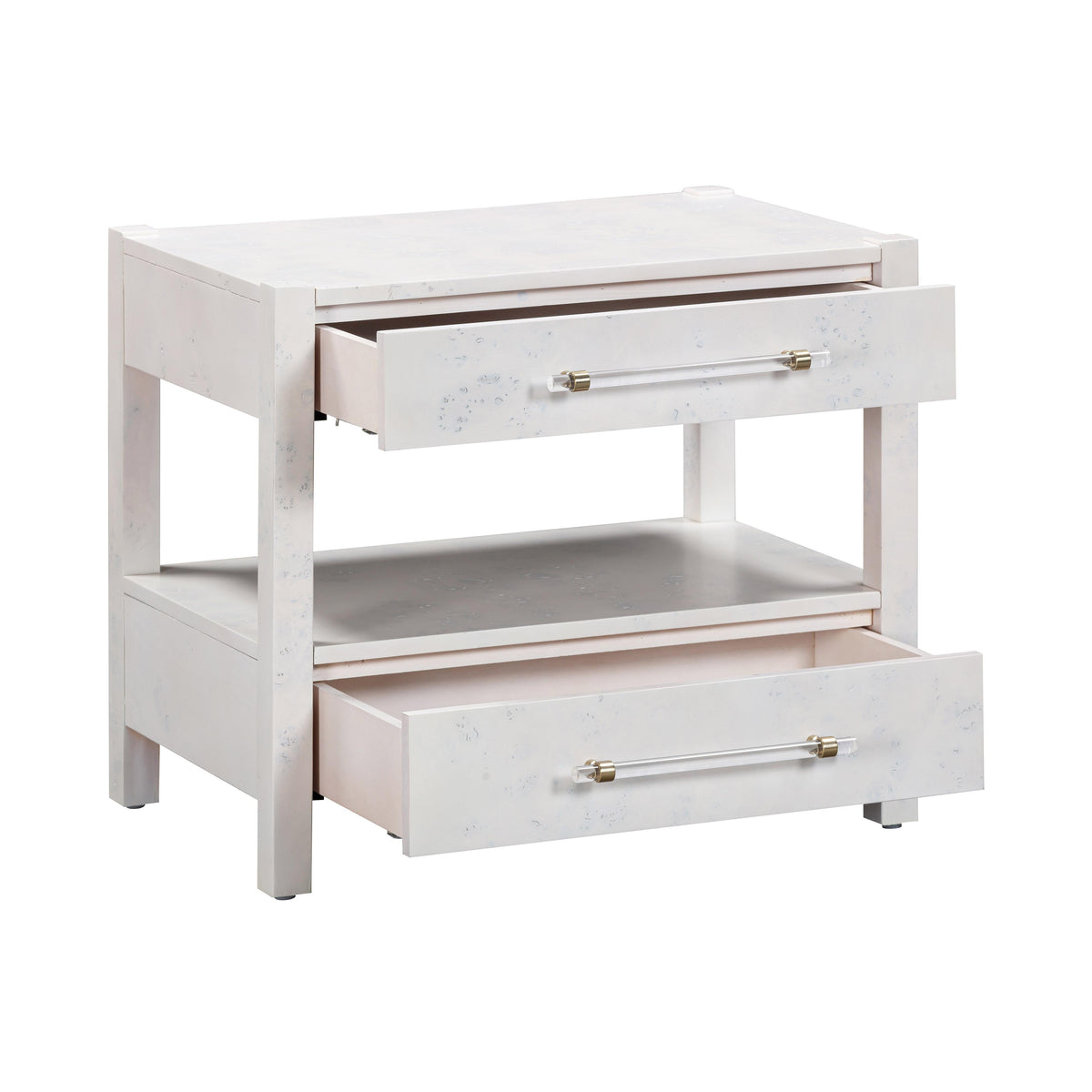 Brandyss 26" Burl 2-Drawer Nightstand