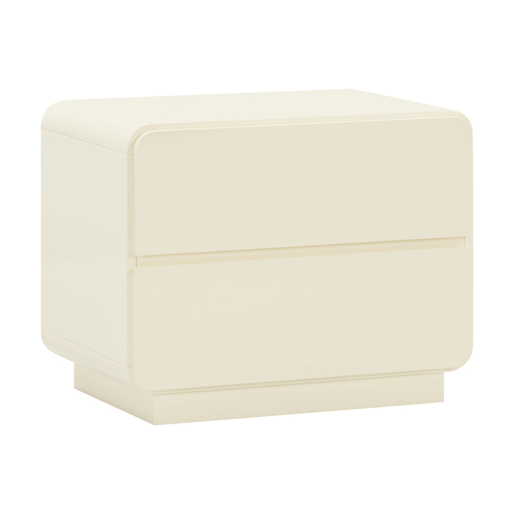 Sagura 28" 2-Drawer Nightstand — Cream null