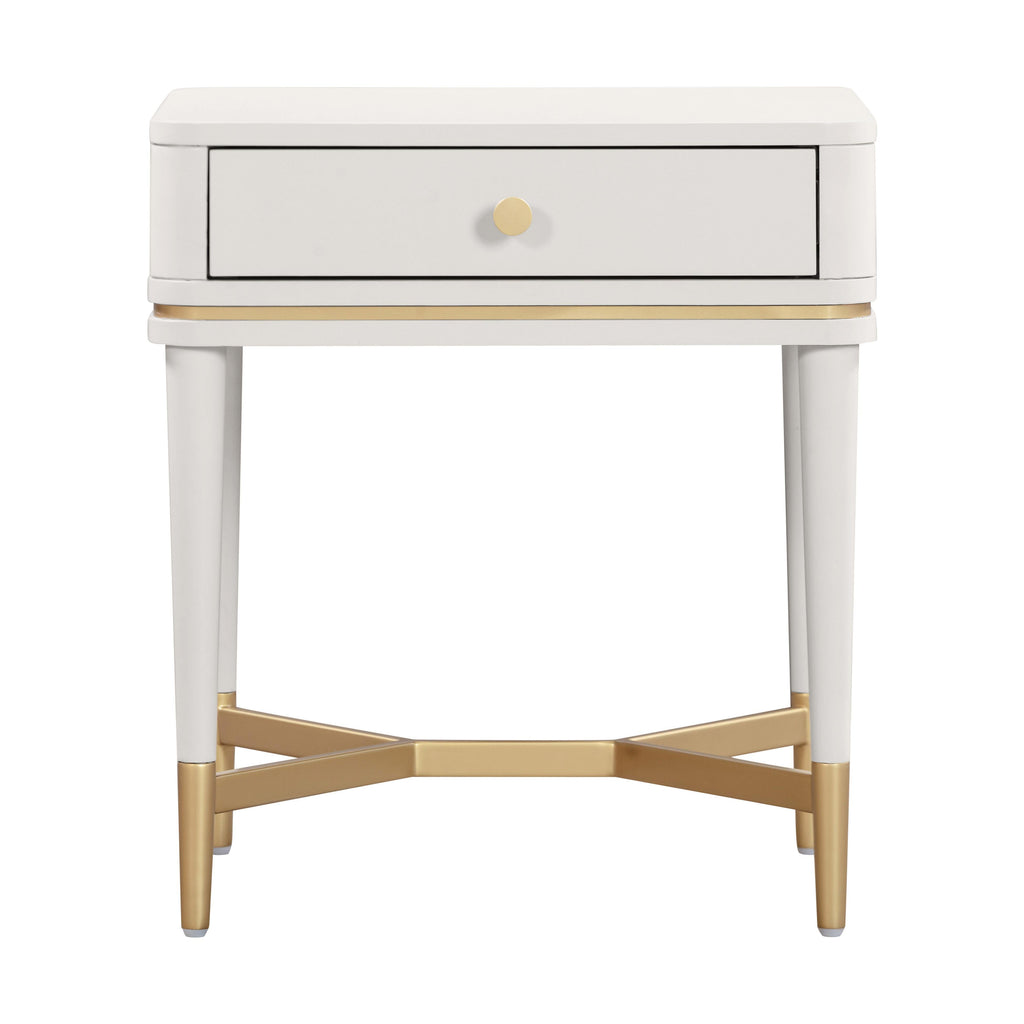Julieta 19" Acacia Wood Nightstand With Drawer