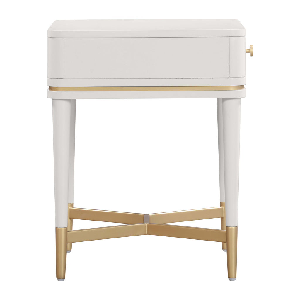 Julieta 19" Acacia Wood Nightstand With Drawer