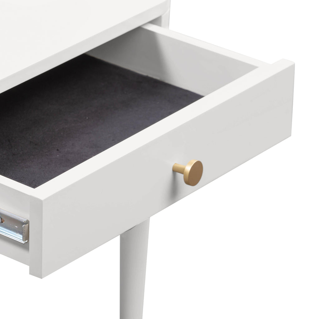 Julieta 19" Acacia Wood Nightstand With Drawer