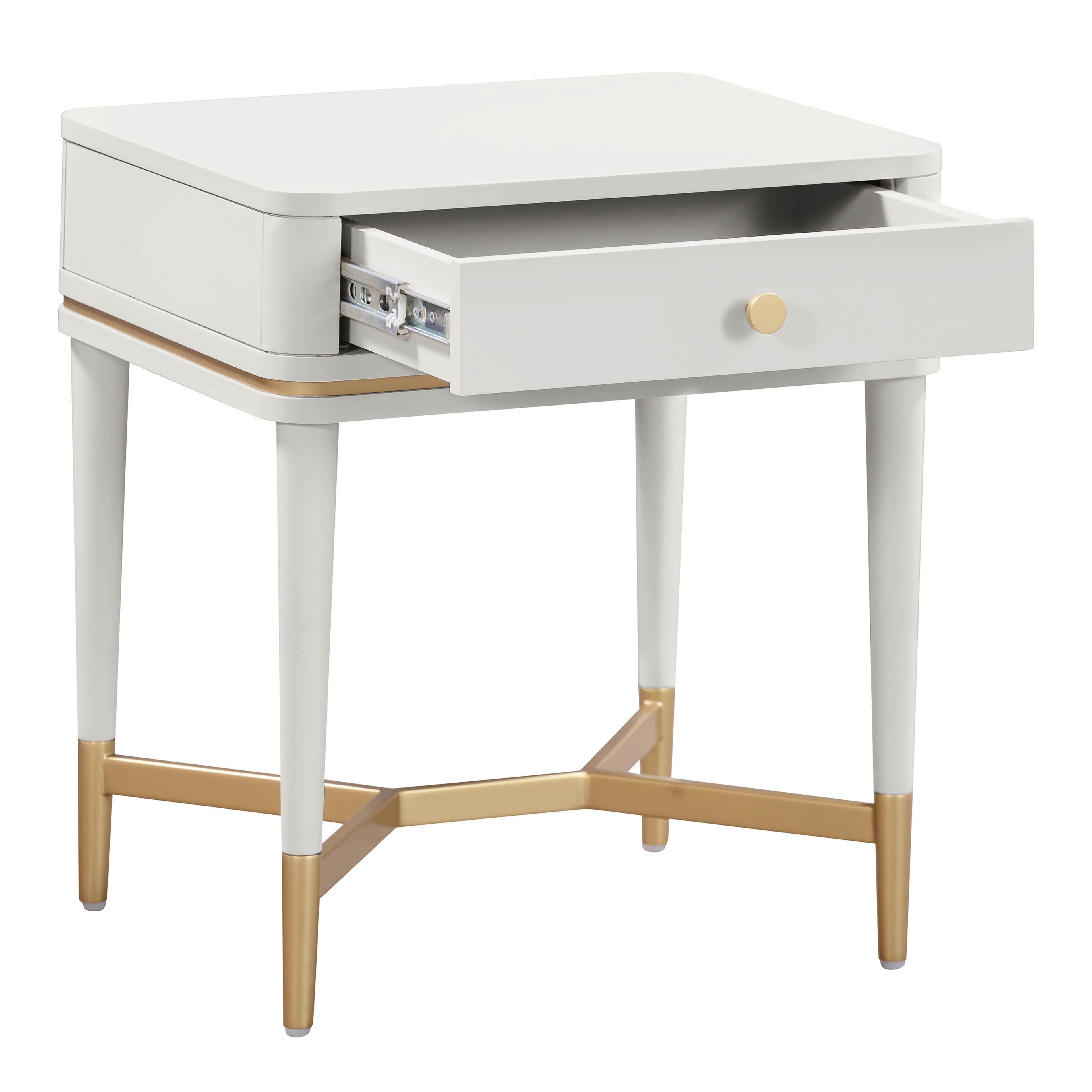 Julieta 19" Acacia Wood Nightstand With Drawer