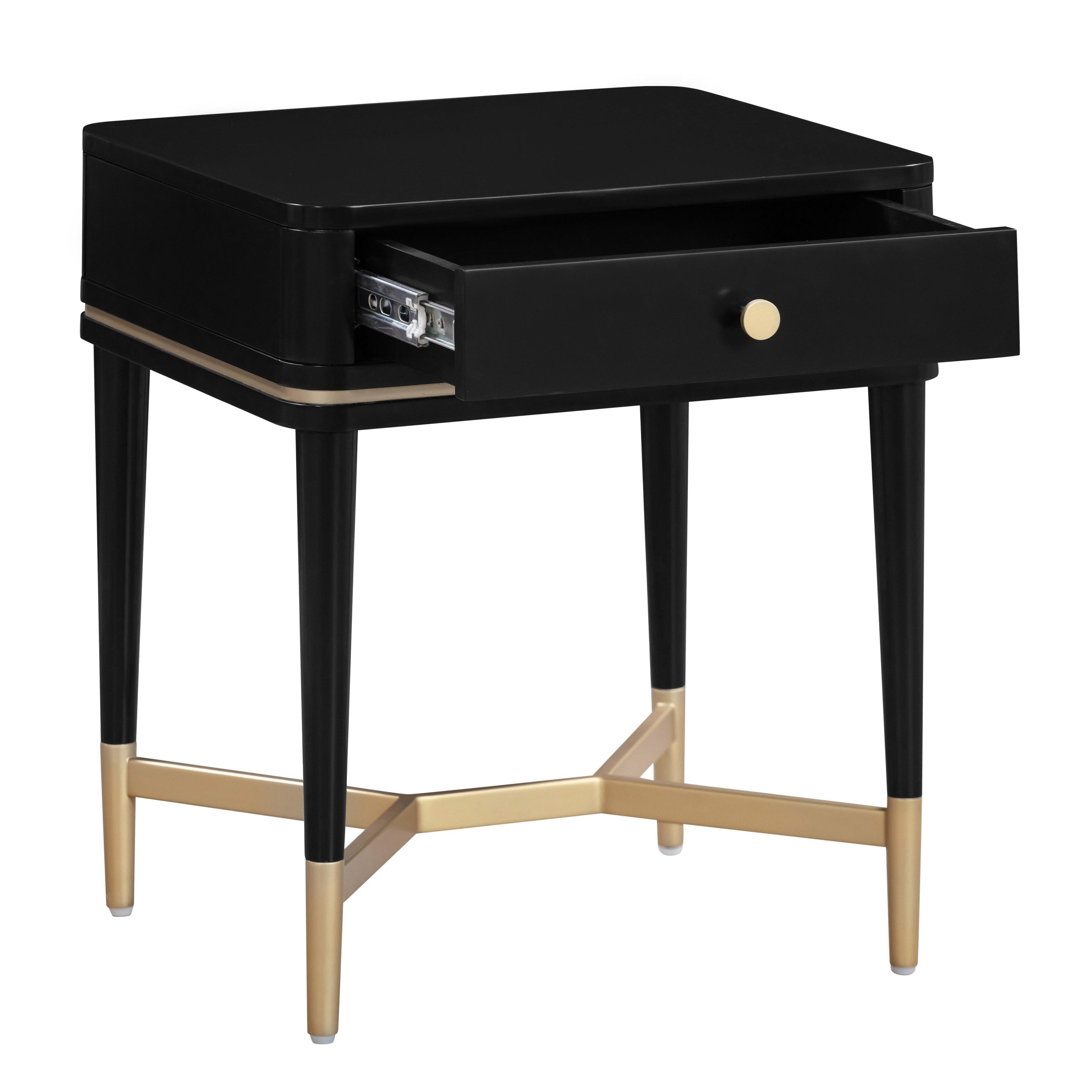 Julieta 19" Acacia Wood Nightstand With Drawer