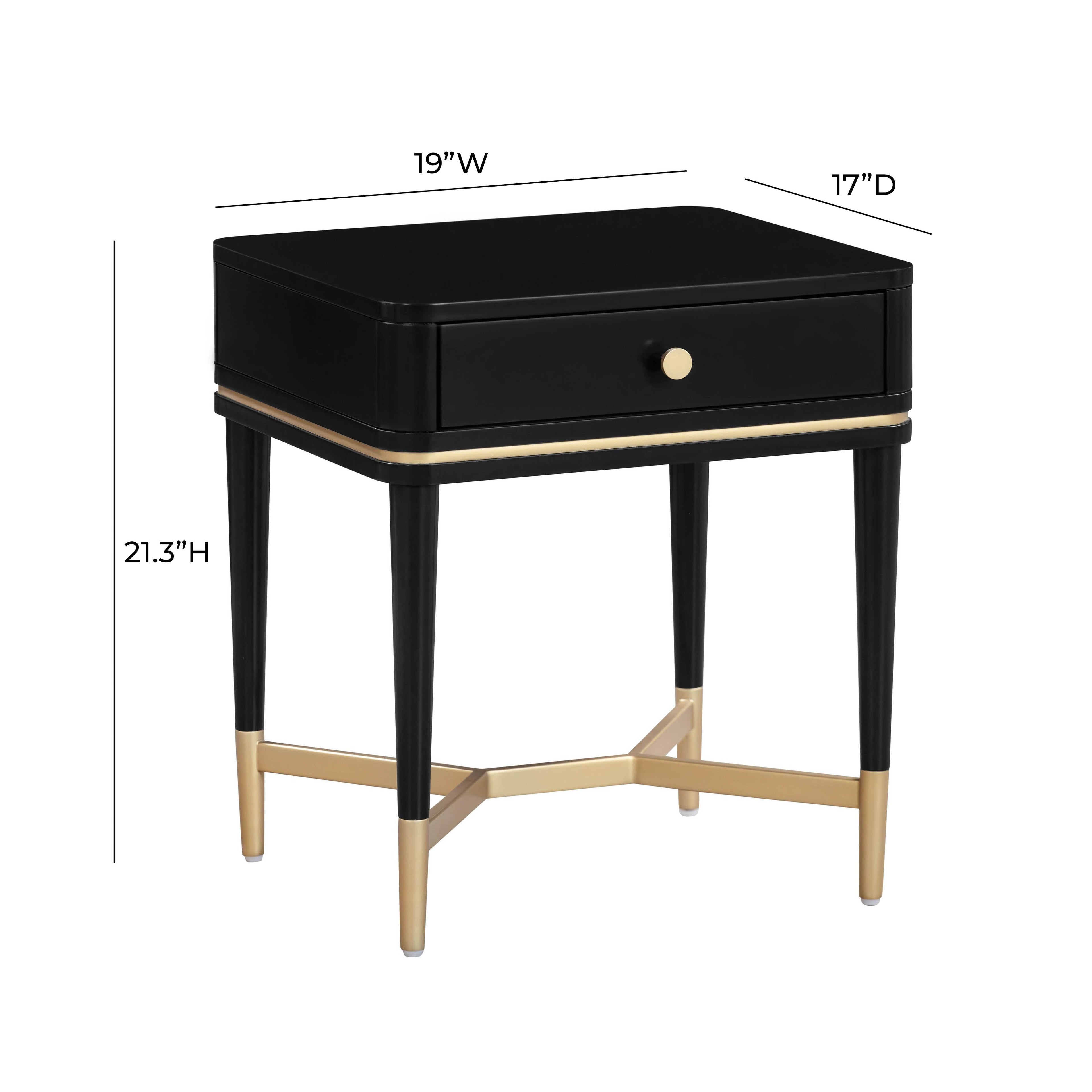 Julieta 19" Acacia Wood Nightstand With Drawer