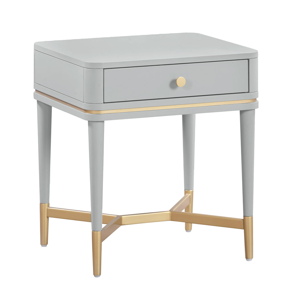 Julieta 19" Acacia Wood Nightstand With Drawer
