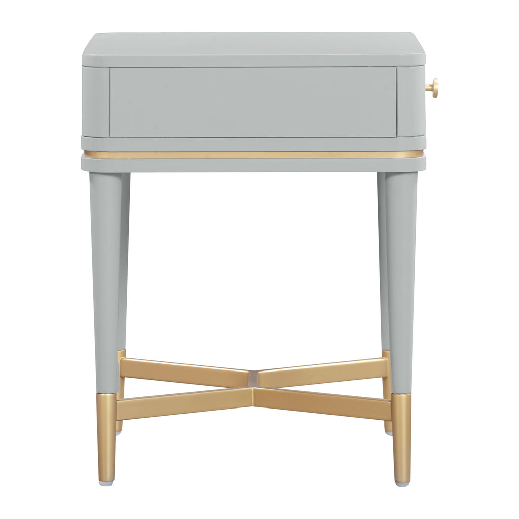 Julieta 19" Acacia Wood Nightstand With Drawer