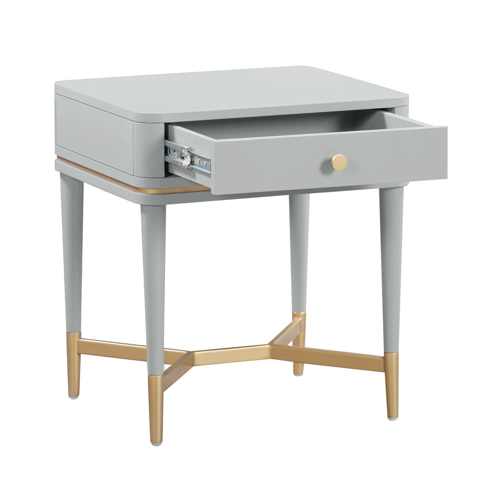 Julieta 19" Acacia Wood Nightstand With Drawer