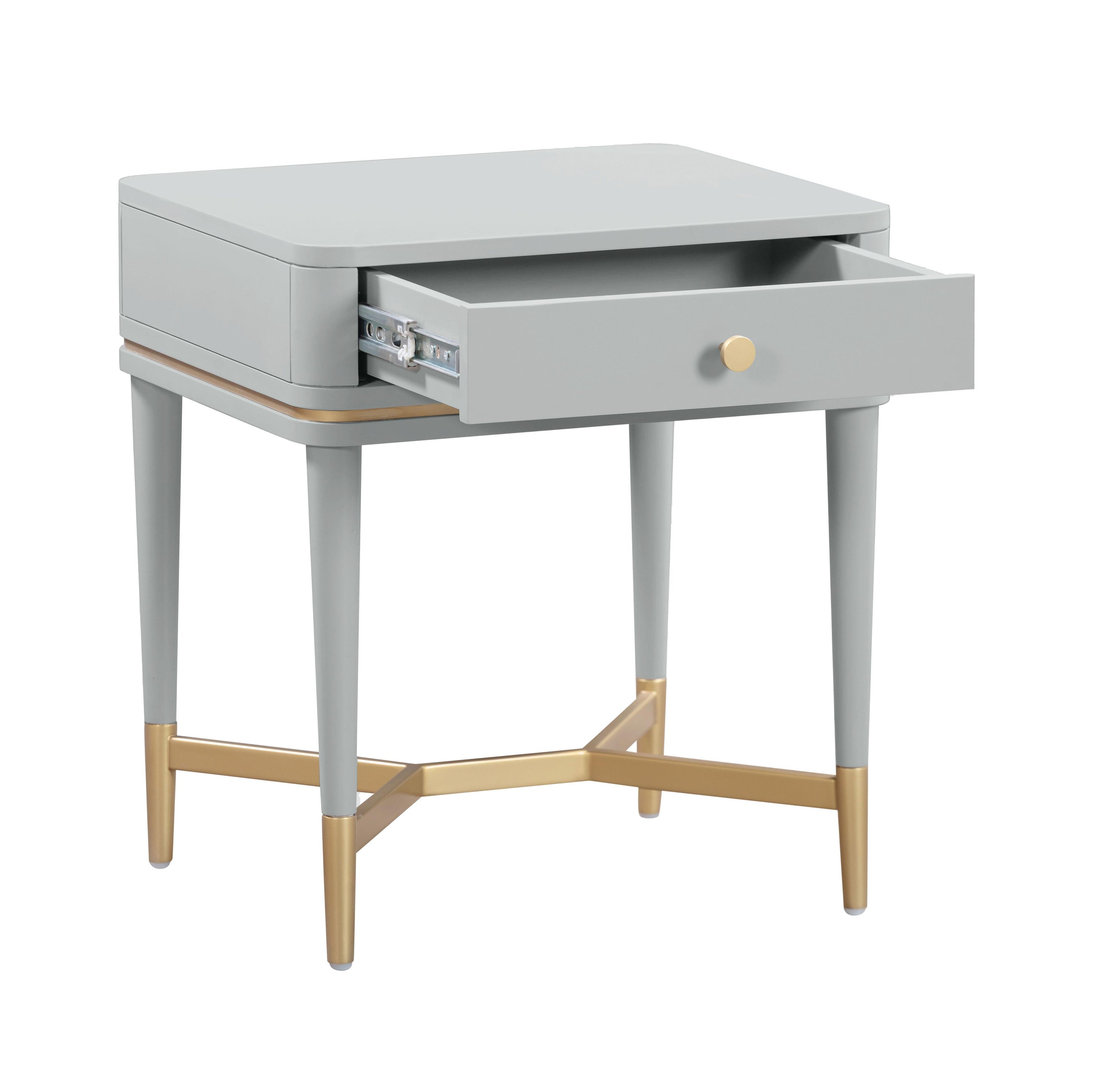 Julieta 19" Acacia Wood Nightstand With Drawer