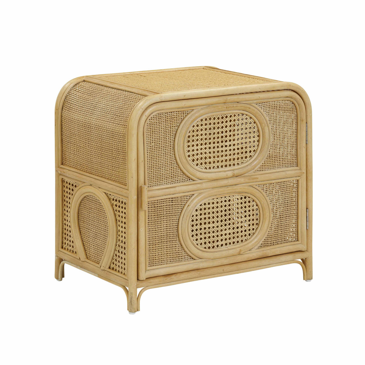 Tina 27" Rattan Nightstand With Storage — Natural null