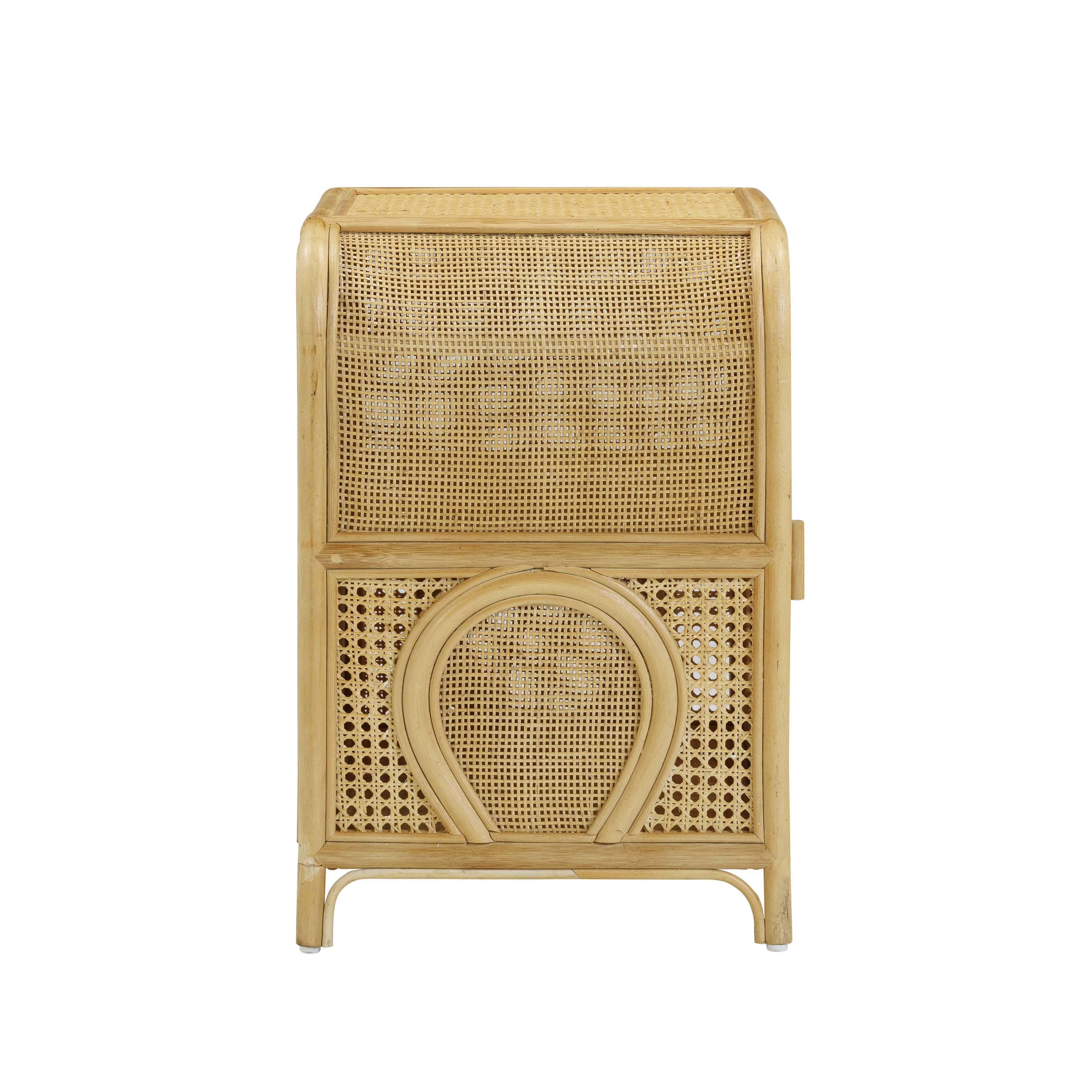 Tina 27" Rattan Nightstand With Storage
