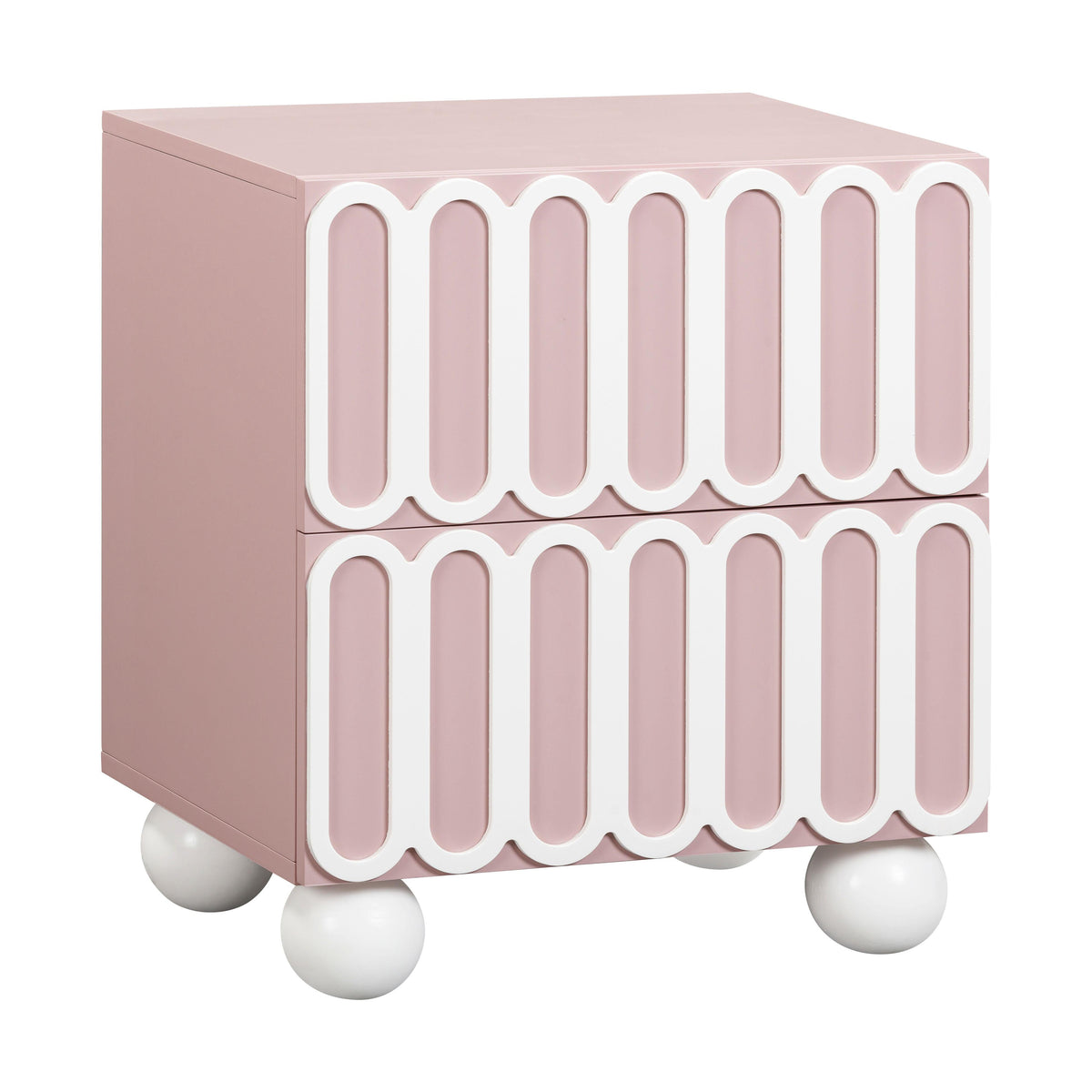 Tori 23" Motif 2-Drawer Nightstand — Mauve null