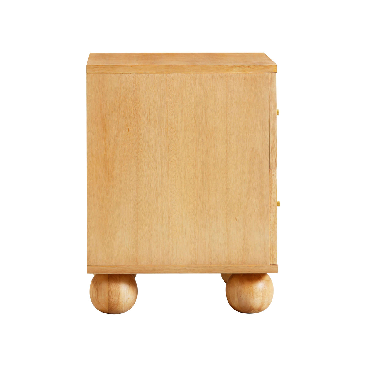 Grappa 22" Wood &amp; Raffia Wavy 2-Drawer Nightstand