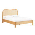 Grappa Natural Wood &amp; Raffia Bed