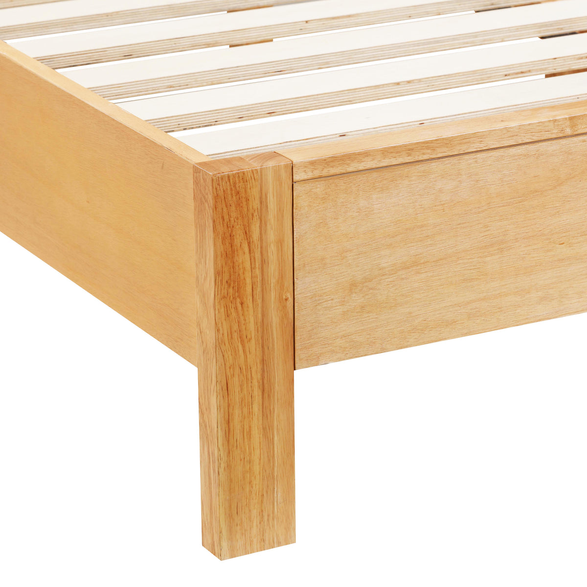 Grappa Natural Wood &amp; Raffia Bed
