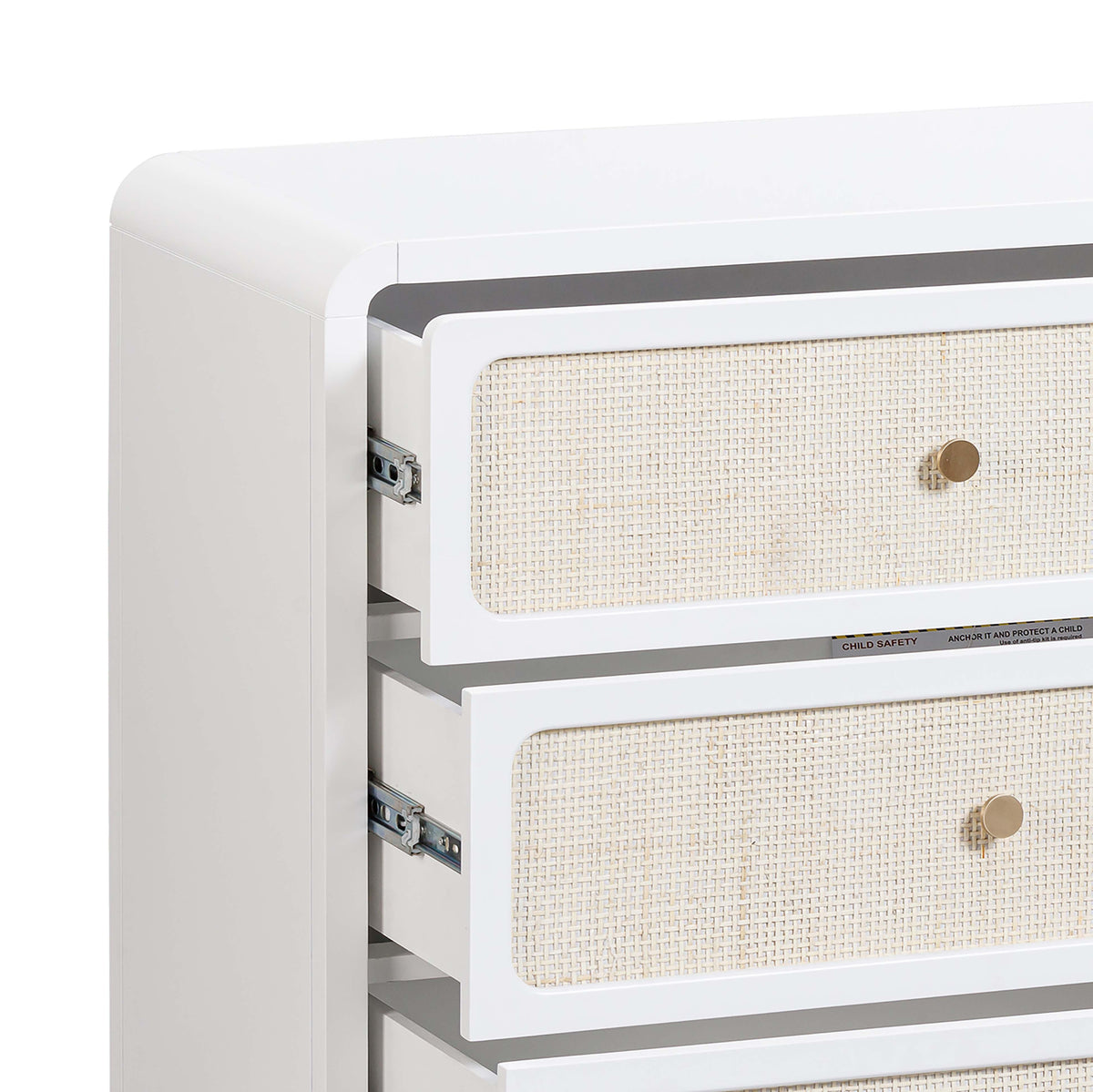 Patty 62" Rattan 6 Drawer Dresser