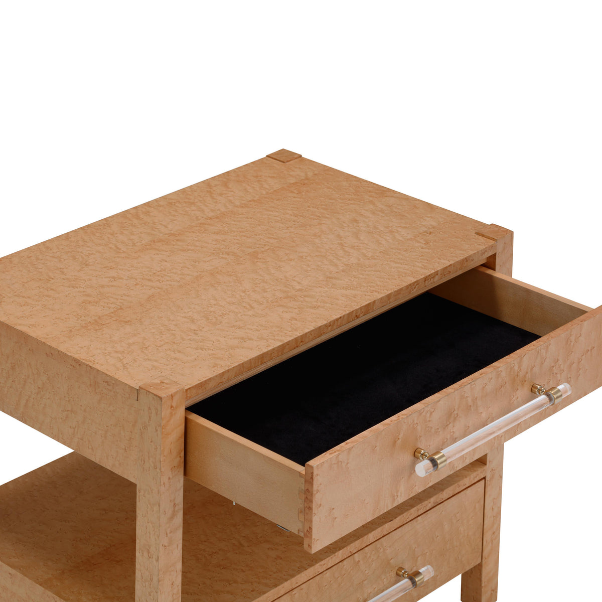 Brandyss 26" Burl 2-Drawer Nightstand