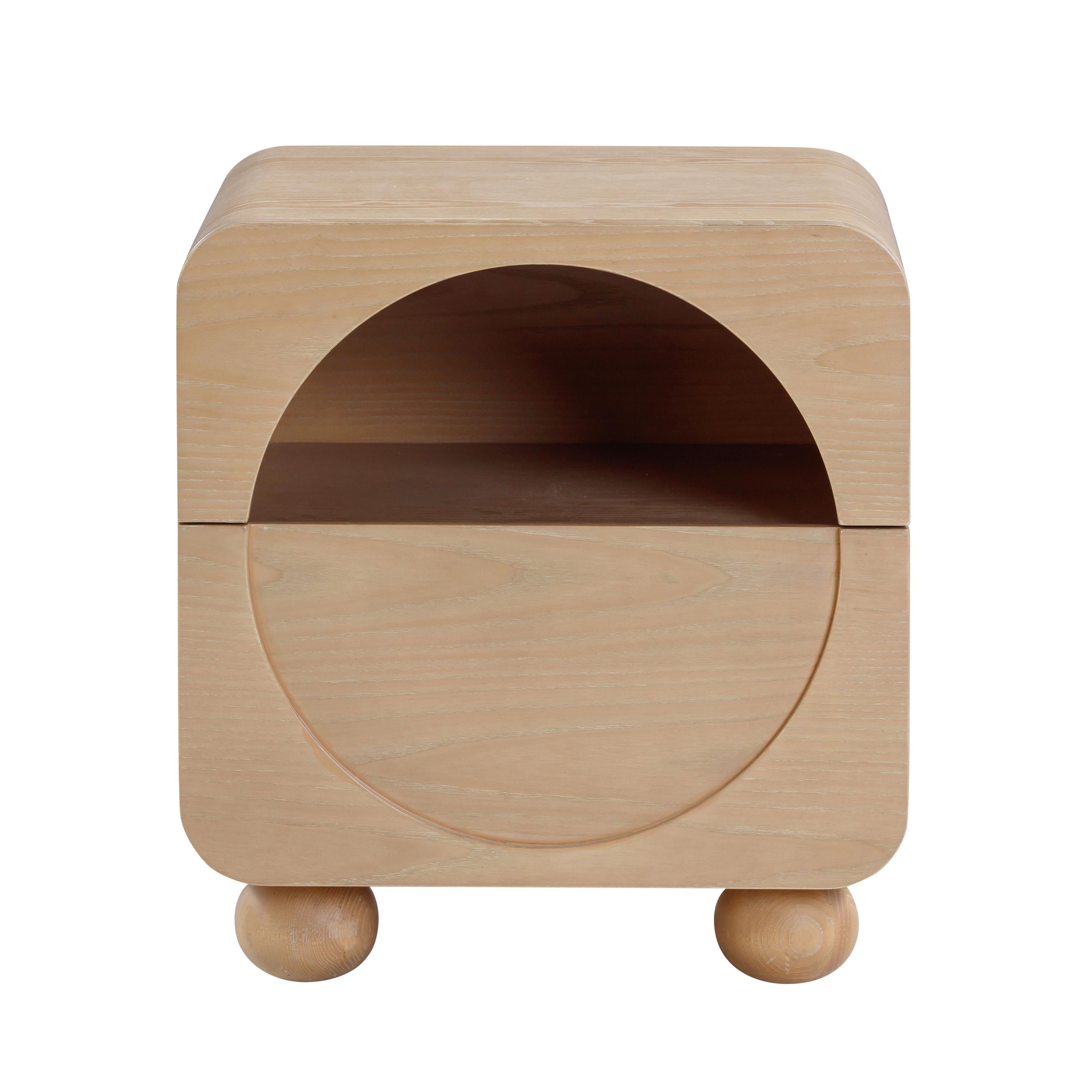 Moonrise 20" Natural Ash Nightstand With Drawer