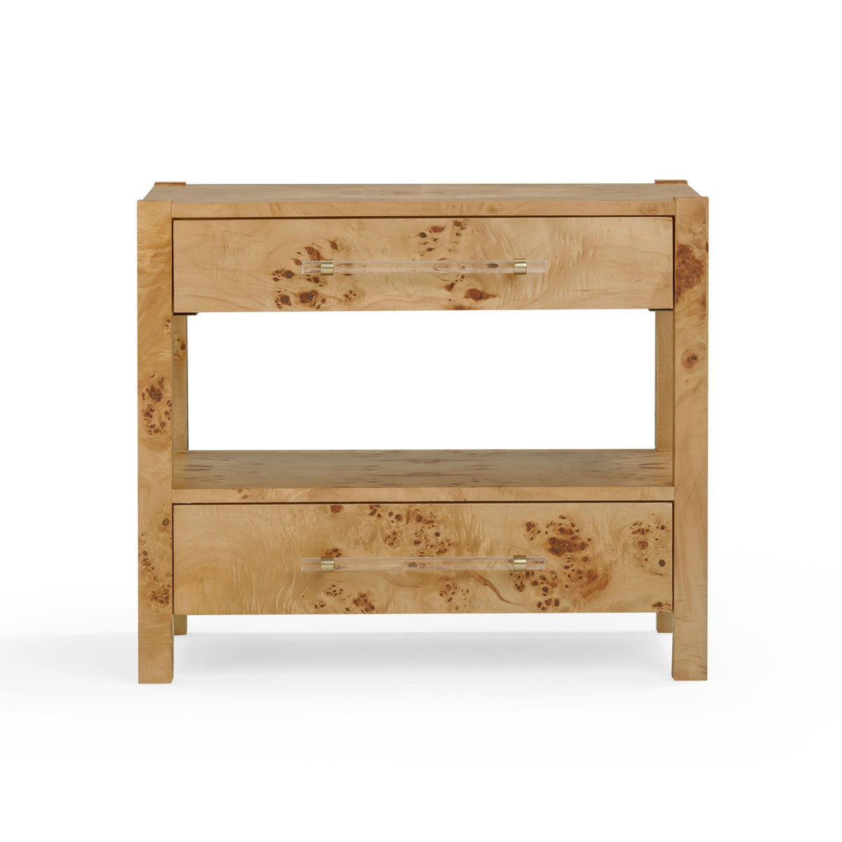 Brandyss 26" Burl 2-Drawer Nightstand