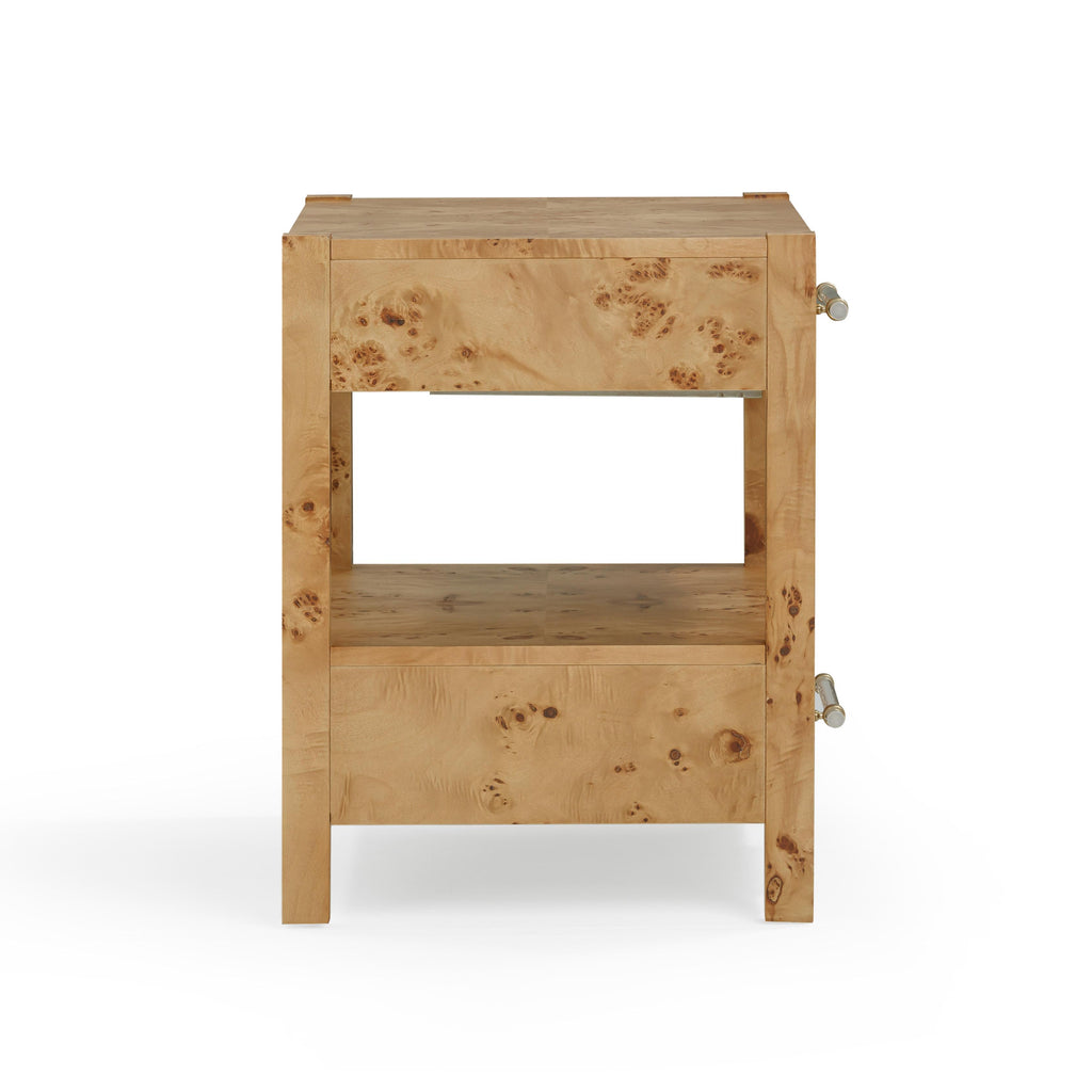 Brandyss 26" Burl 2-Drawer Nightstand