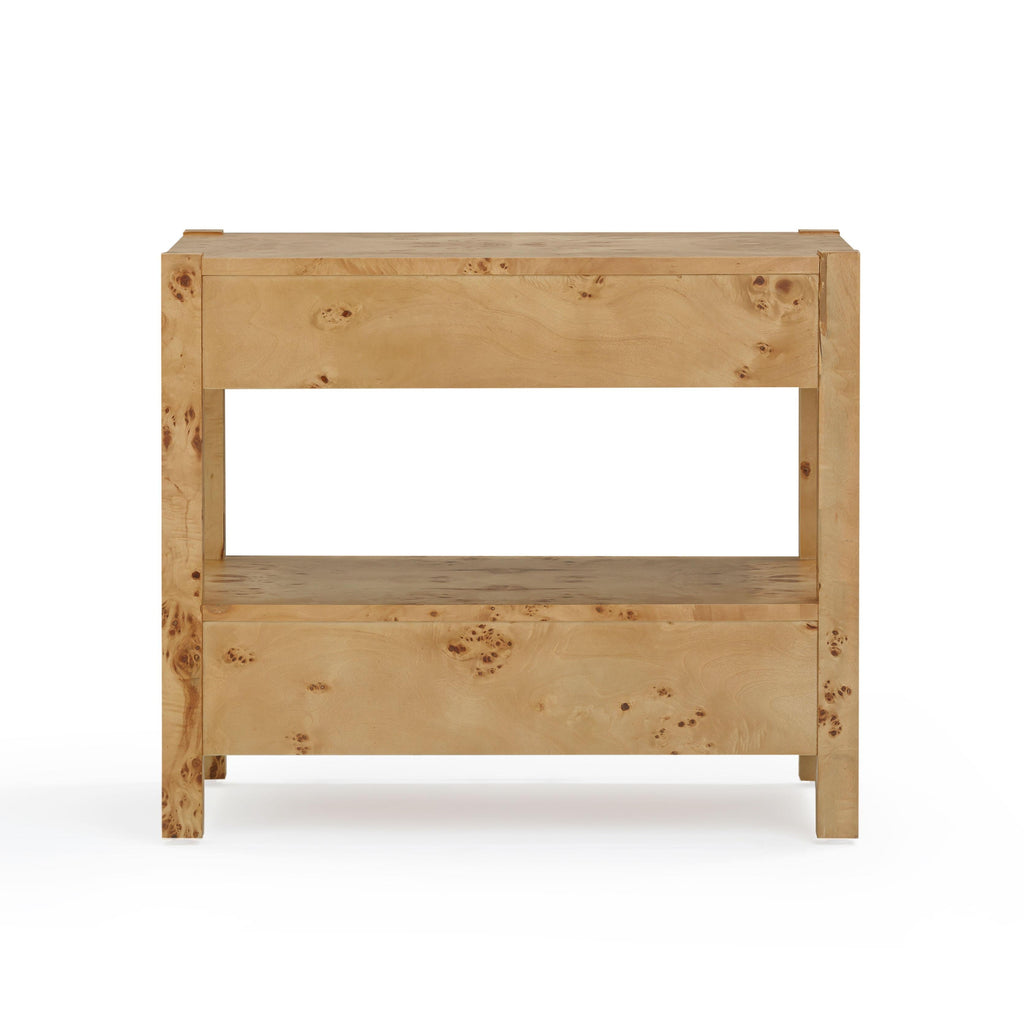 Brandyss 26" Burl 2-Drawer Nightstand
