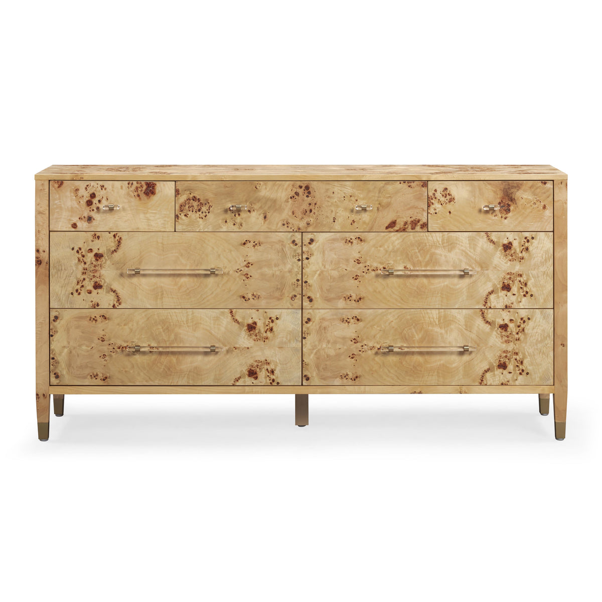 Brandyss 62" Burl 7-Drawer Dresser — Natural null