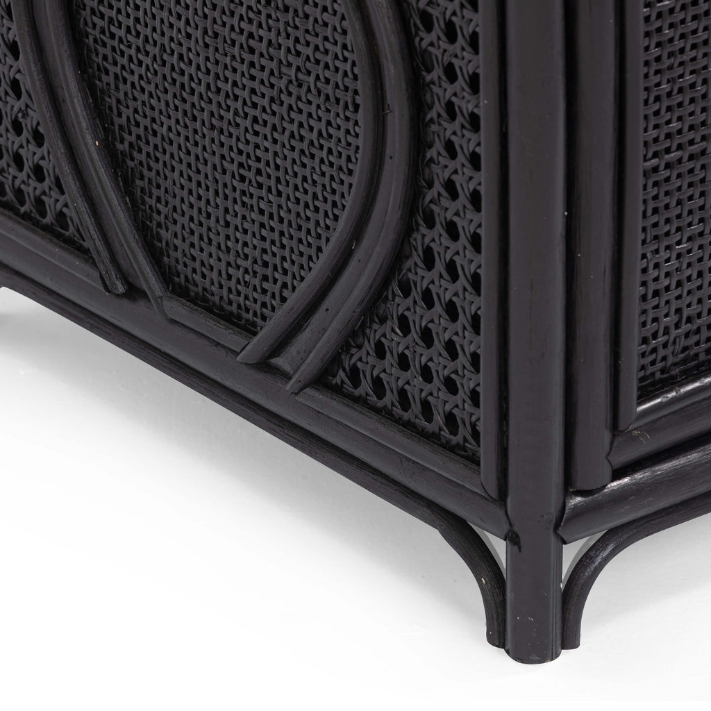 Tina 27" Rattan Nightstand With Storage