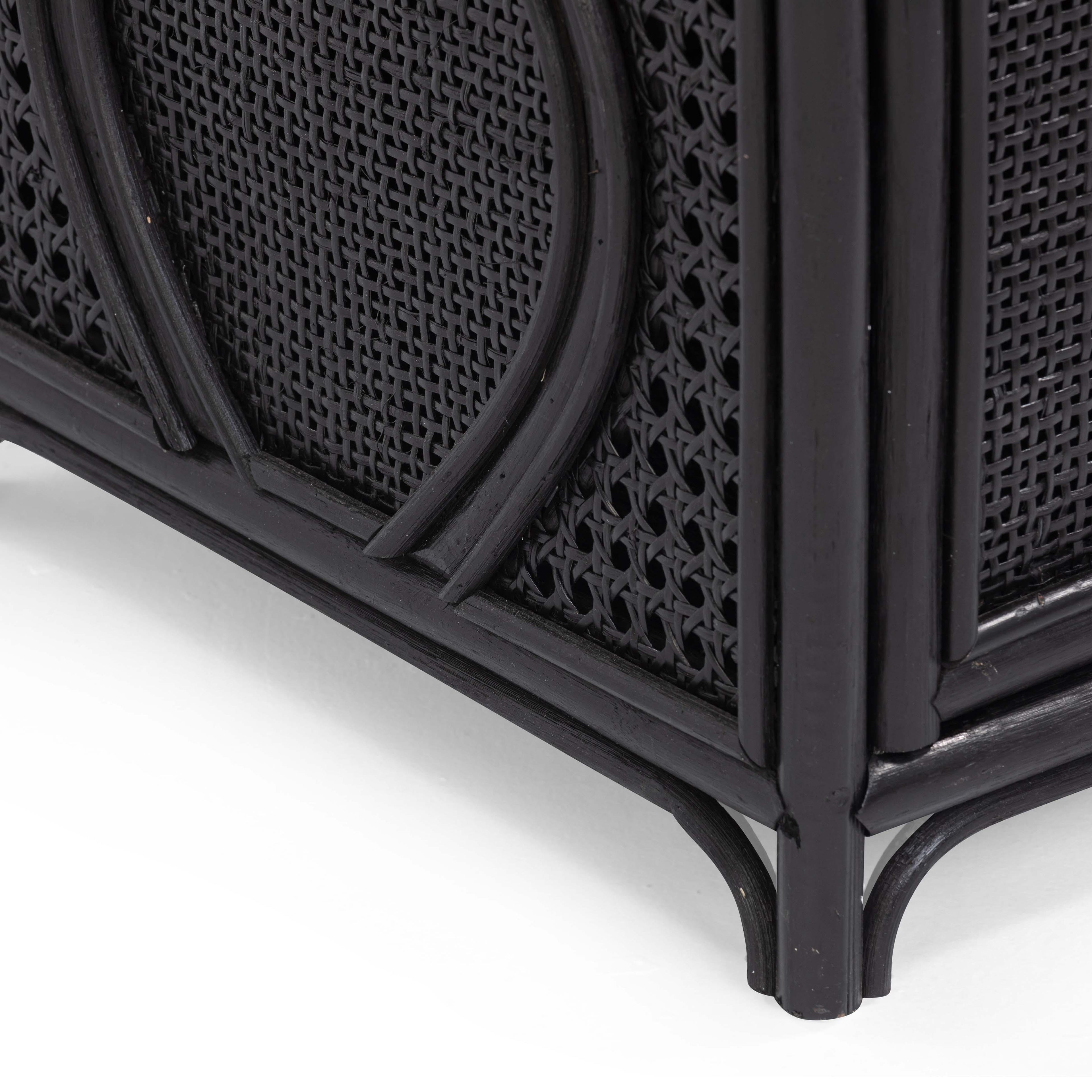 Tina 27" Rattan Nightstand With Storage