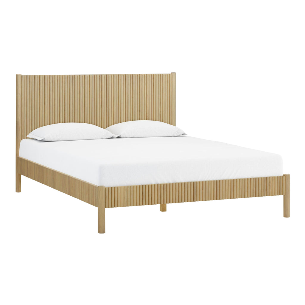 Tyla Natural Wood Bed — Natural Queen