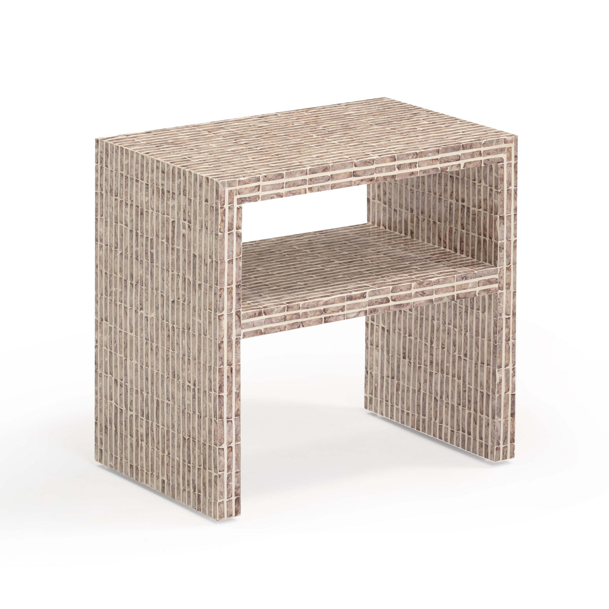 Derry 22" Capiz Shell Nightstand — Lavender null