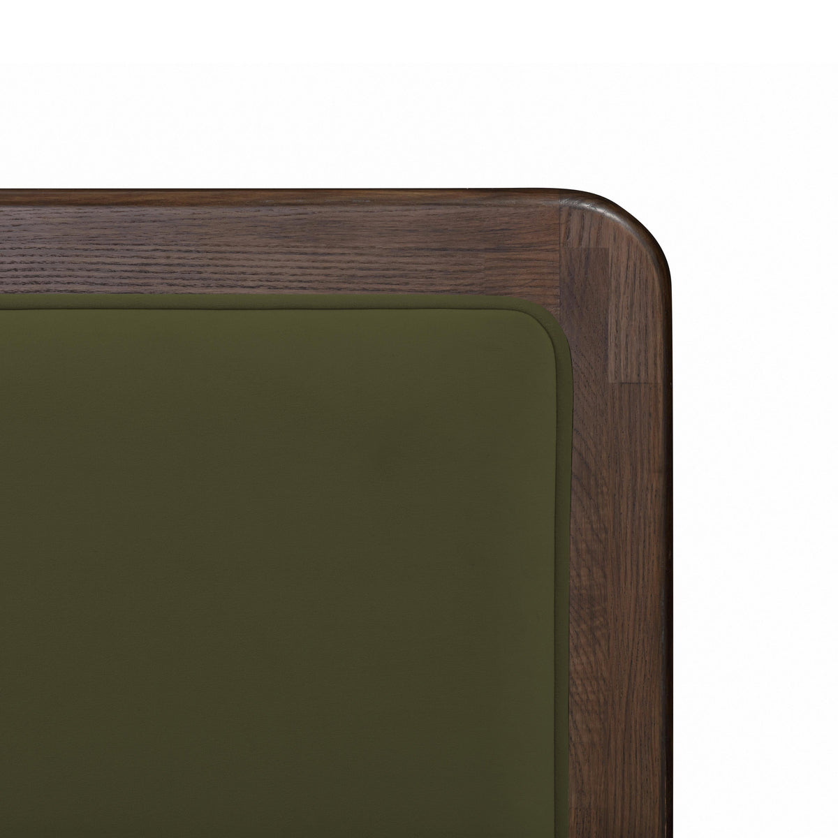 Hella Contract-Grade Velvet and Ash Wood Bed