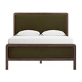 Hella Contract-Grade Velvet and Ash Wood Bed