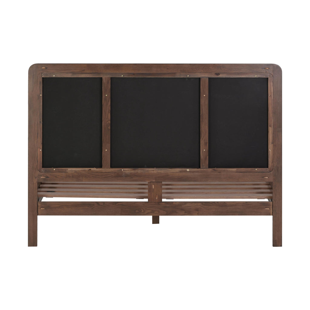 Hella Contract-Grade Velvet and Ash Wood Bed