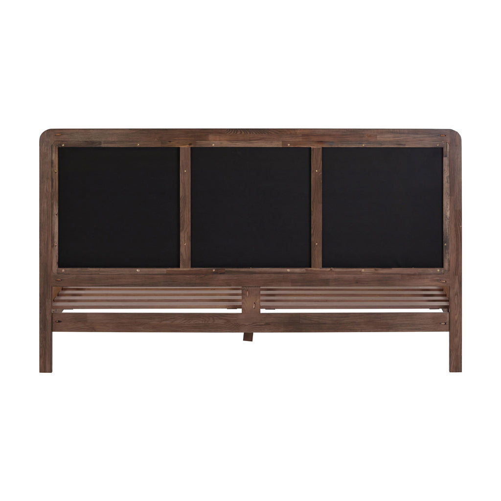 Hella Contract-Grade Velvet and Ash Wood Bed
