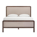 Hella Contract-Grade Velvet and Ash Wood Bed