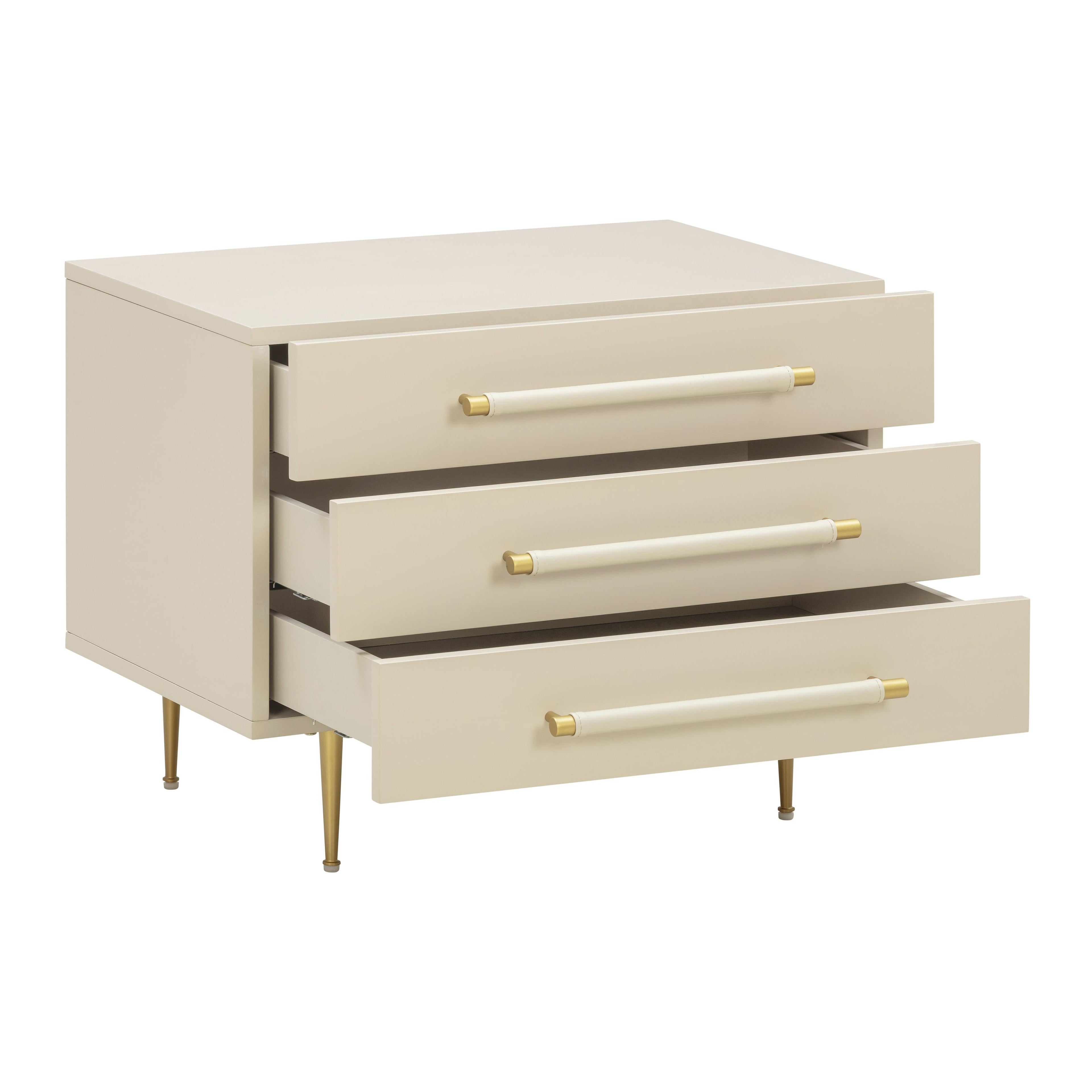 Trident 28" 3-Drawer Nightstand