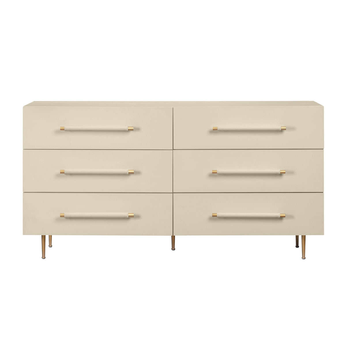 Trident 62" 6-Drawer Dresser — Taupe null