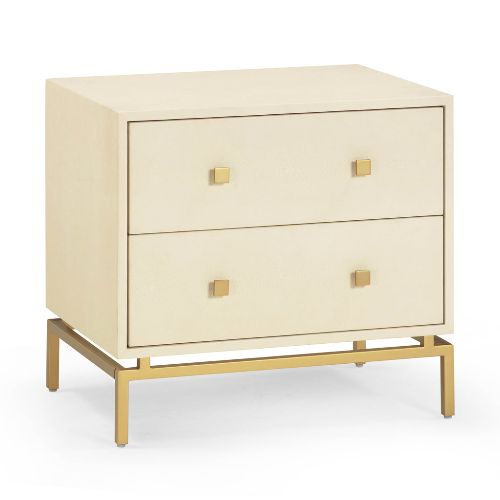 Pesce 25" Faux Shagreen 2-Drawer Nightstand