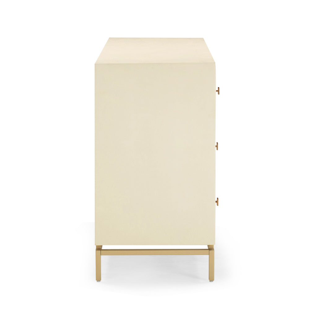 Pesce 57" Faux Shagreen 6-Drawer Dresser