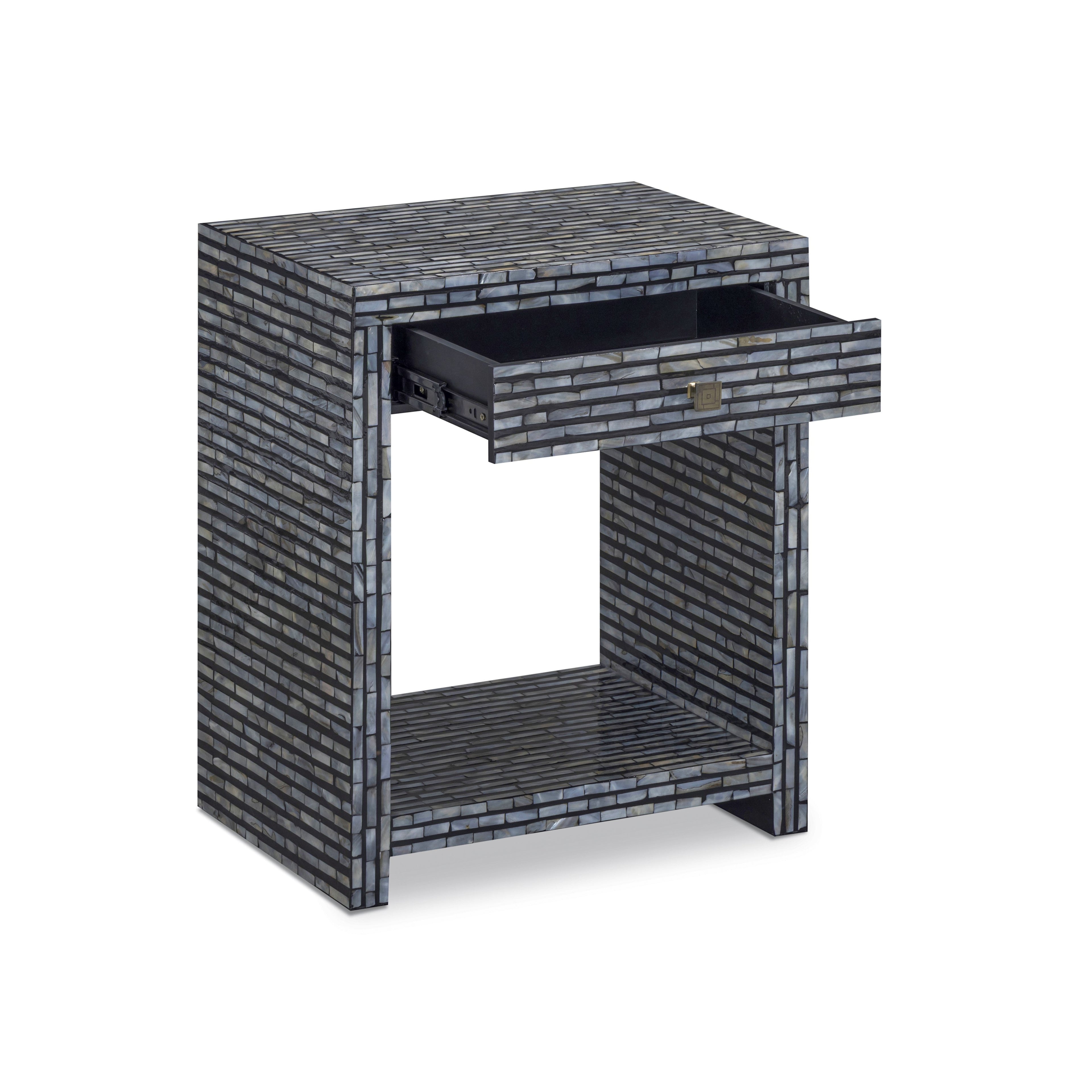 Cassis 20" Mother of Pearl 1-Drawer Nightstand