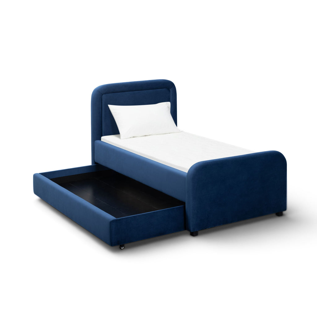 Briella Performance Velvet Trundle Bed in Twin