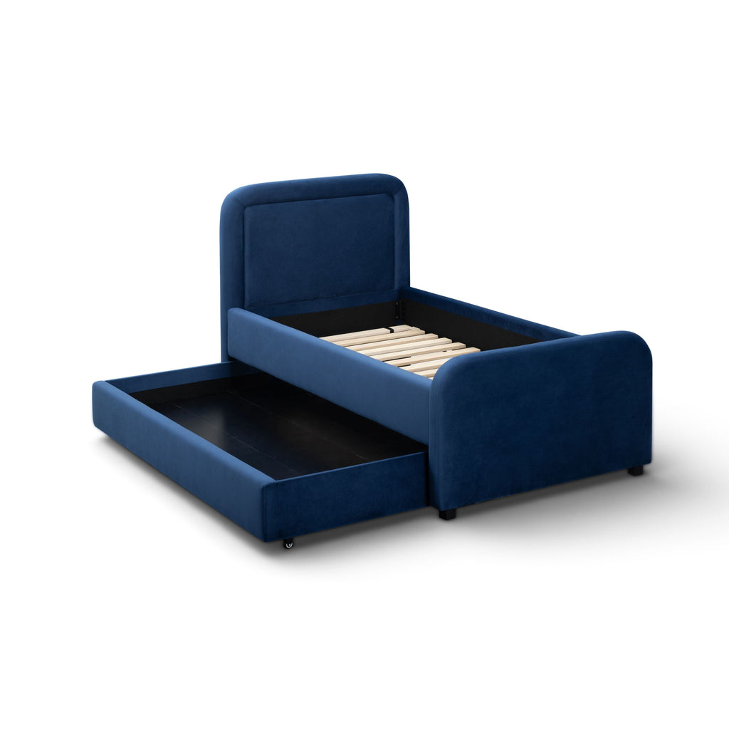 Briella Performance Velvet Trundle Bed in Twin