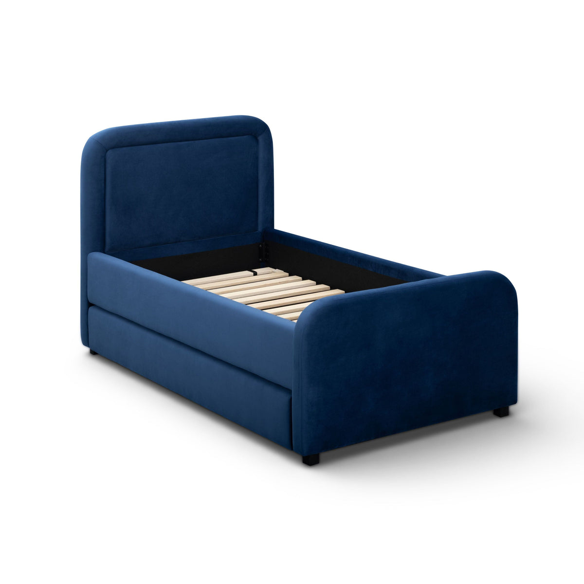 Briella Performance Velvet Trundle Bed in Twin