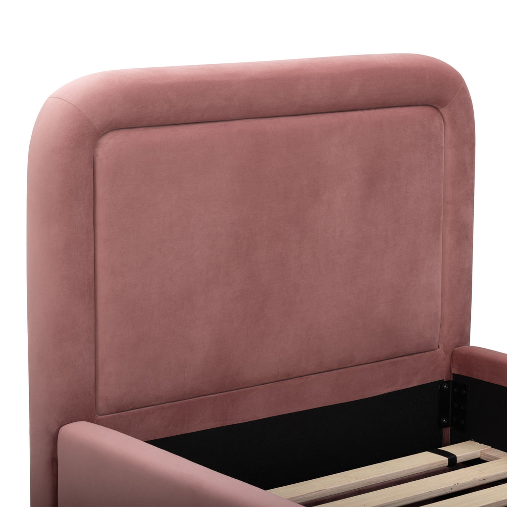 Briella Performance Velvet Trundle Bed in Twin