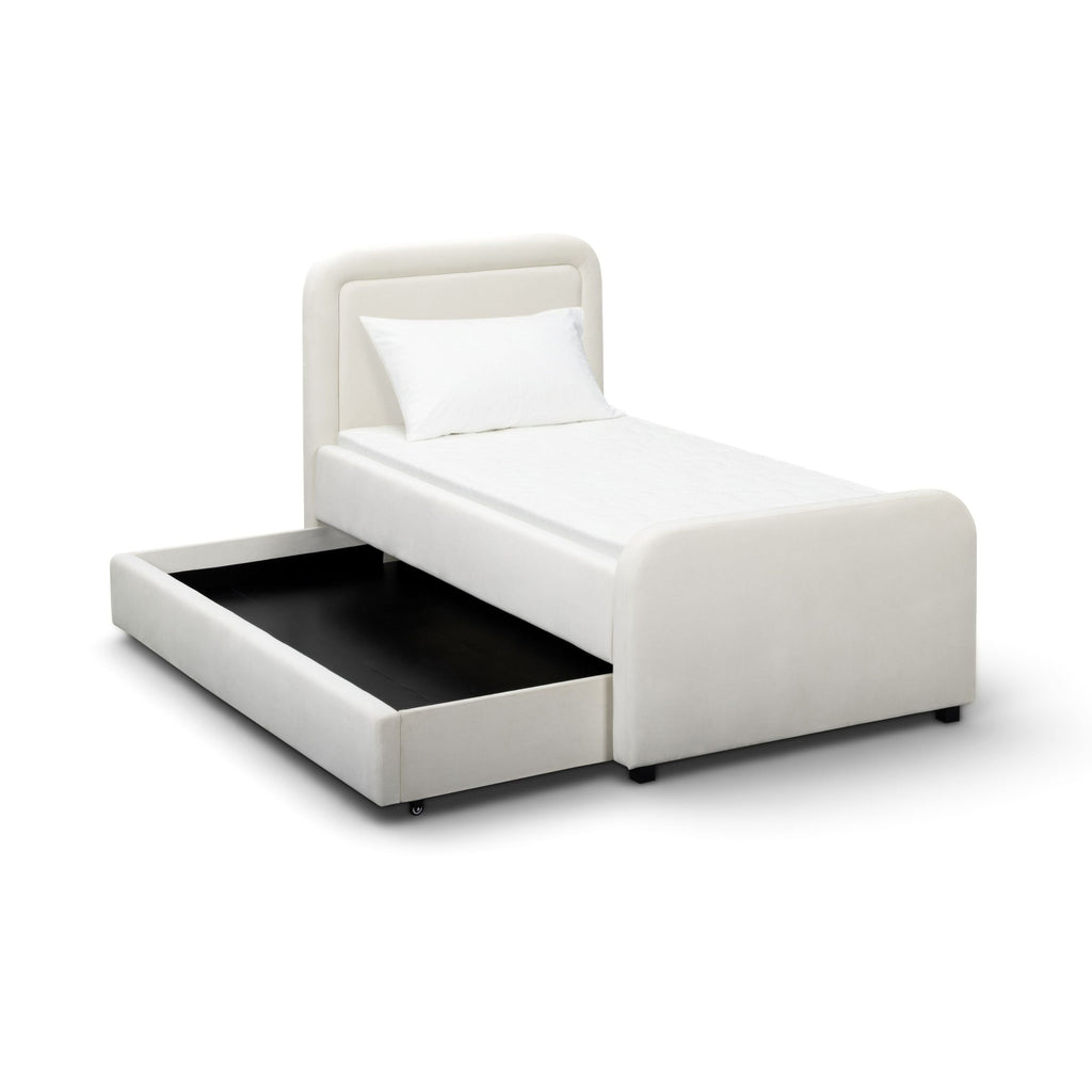 Briella Performance Velvet Trundle Bed in Twin