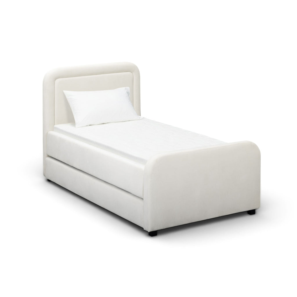 Briella Performance Velvet Trundle Bed in Twin