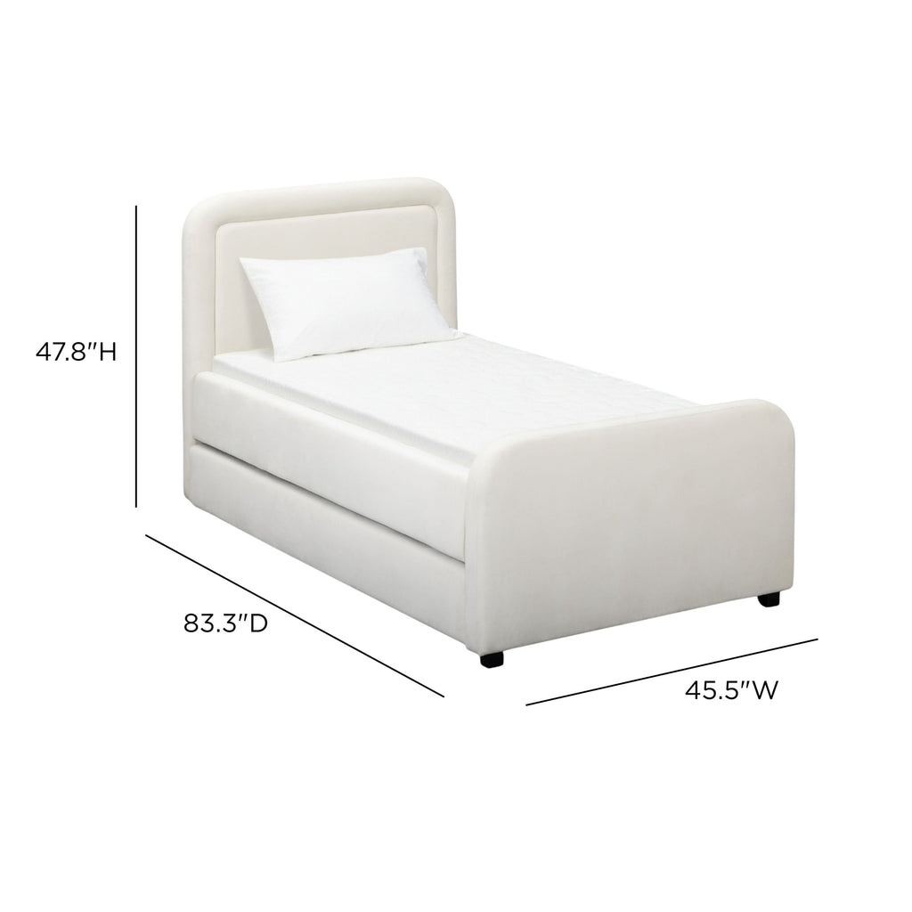 Briella Performance Velvet Trundle Bed in Twin