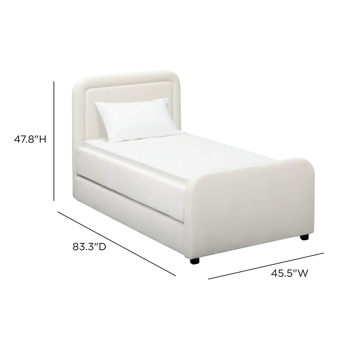 Briella Performance Velvet Trundle Bed in Twin