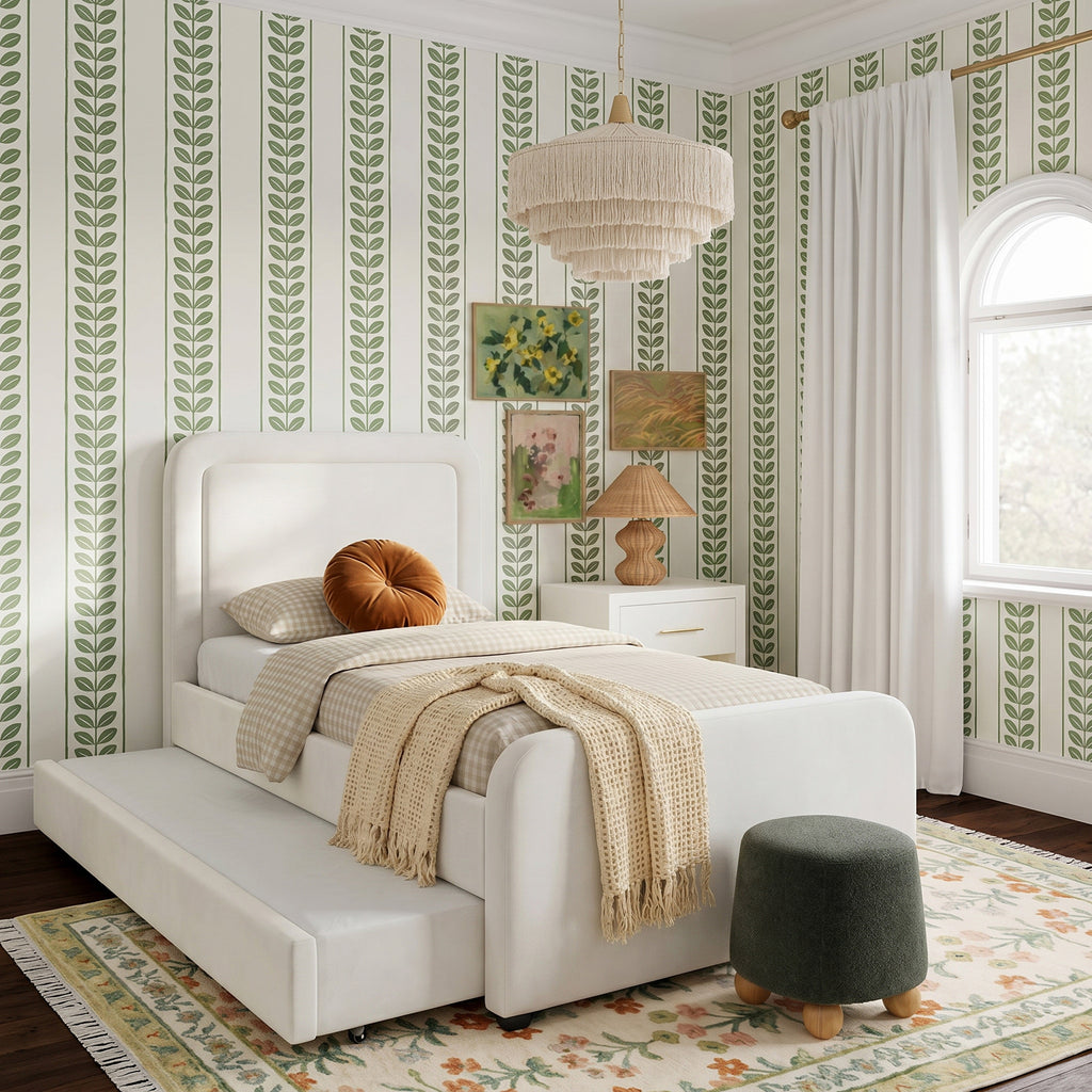 Briella Performance Velvet Trundle Bed in Twin