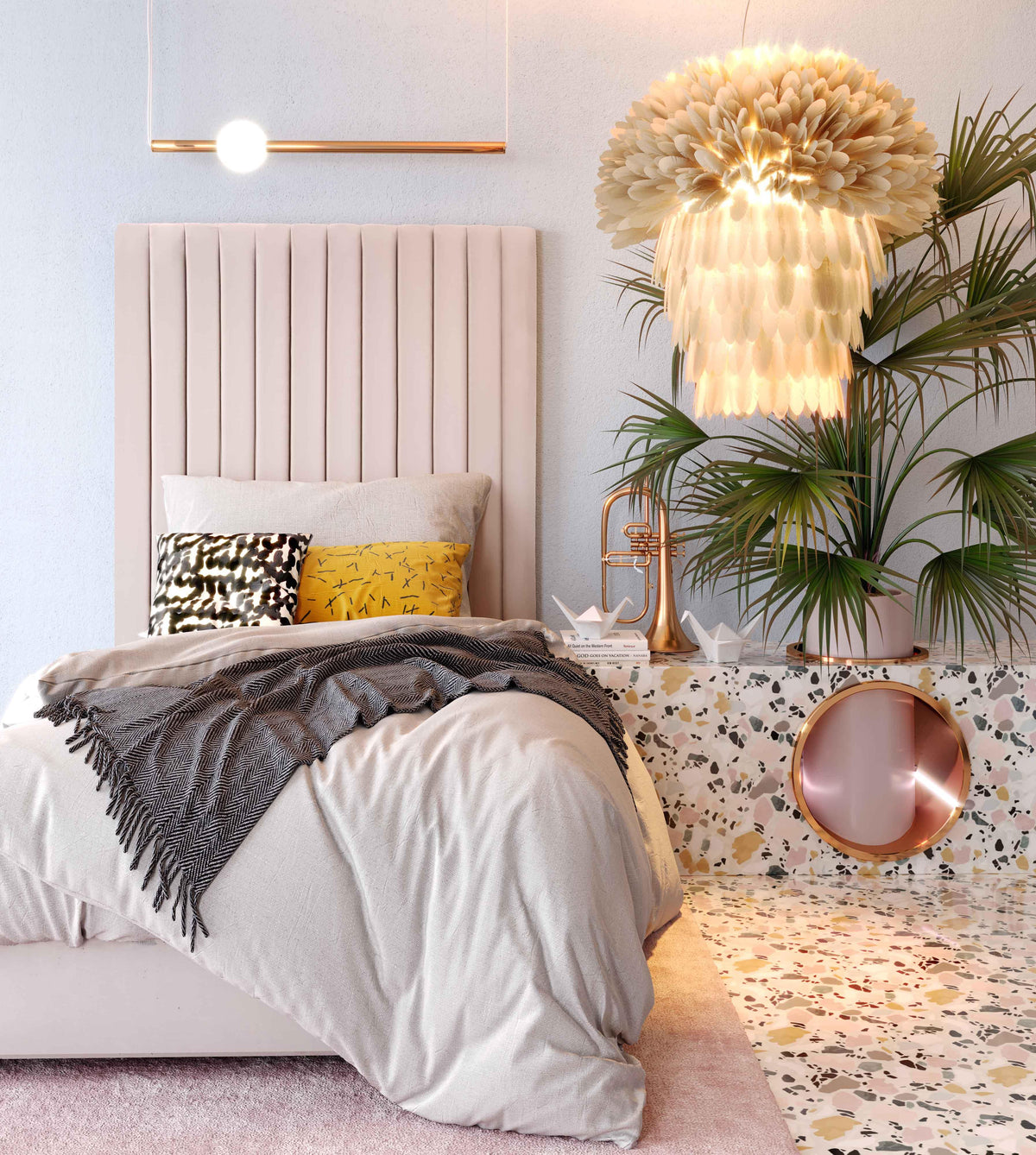 Arabelle Performance Velvet Bed
