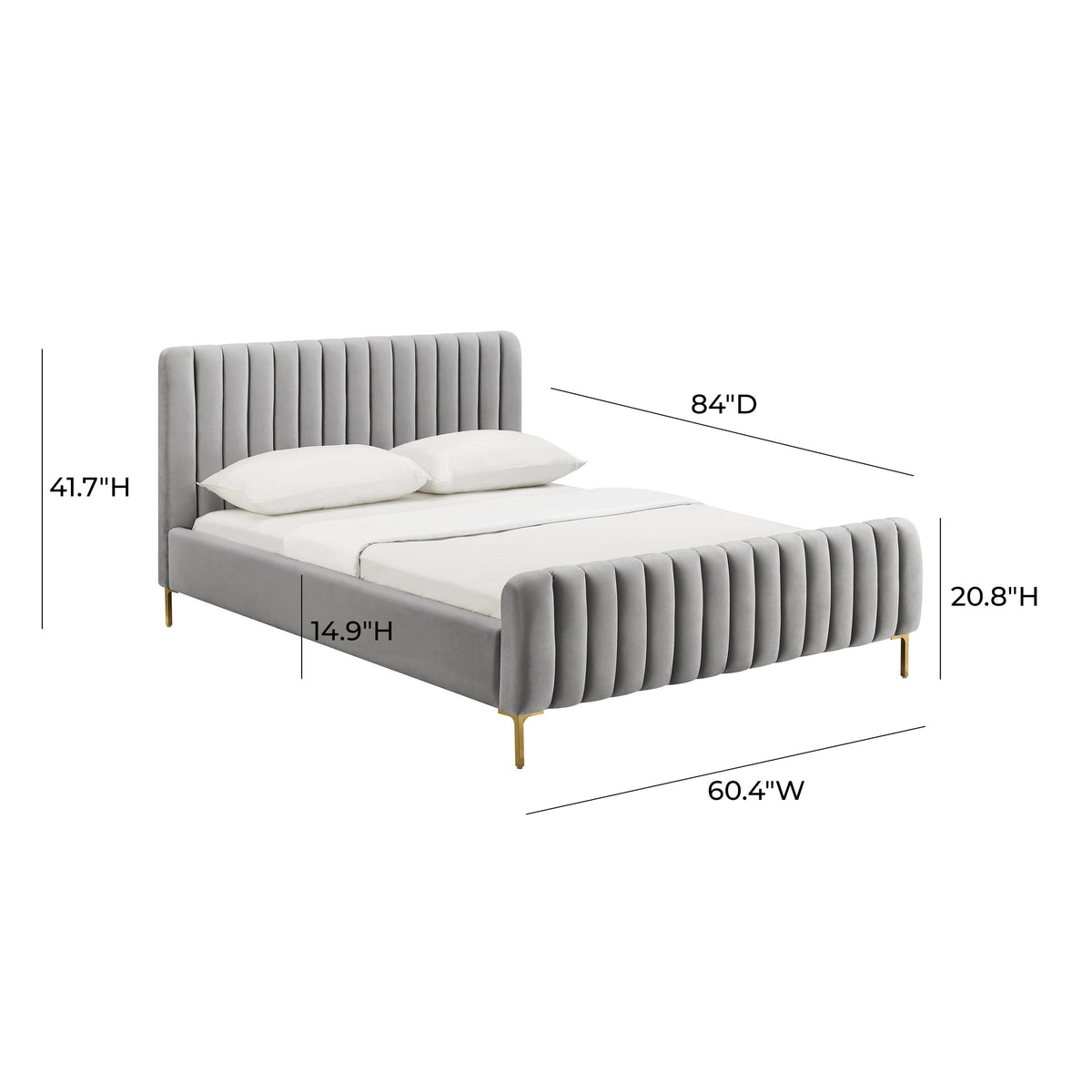 Angela Performance Velvet Bed